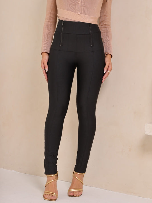 Calça Lipo 2 Zíperes - Modeladora Power Original - Preta