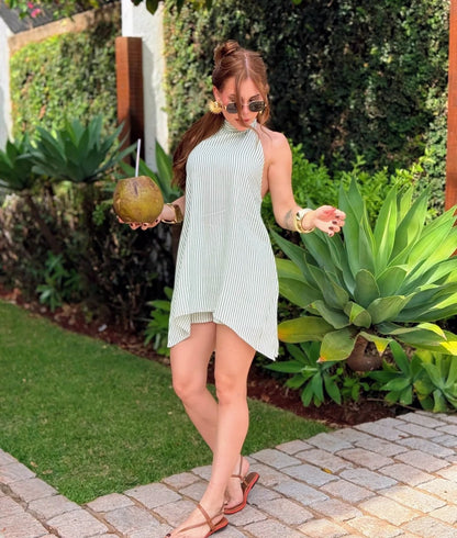 Conjunto Summer Shorts Bata Listrado