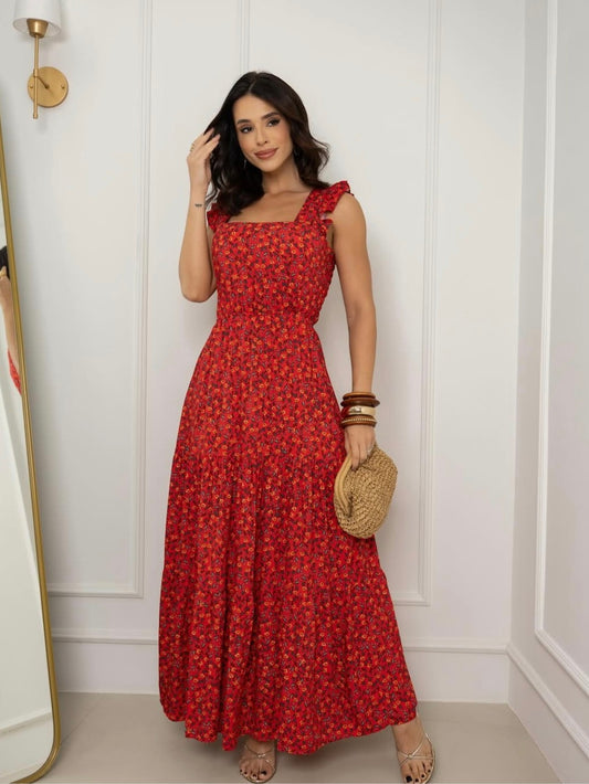 Vestido Serena Garden - Viscolinho Premium - Várias Cores