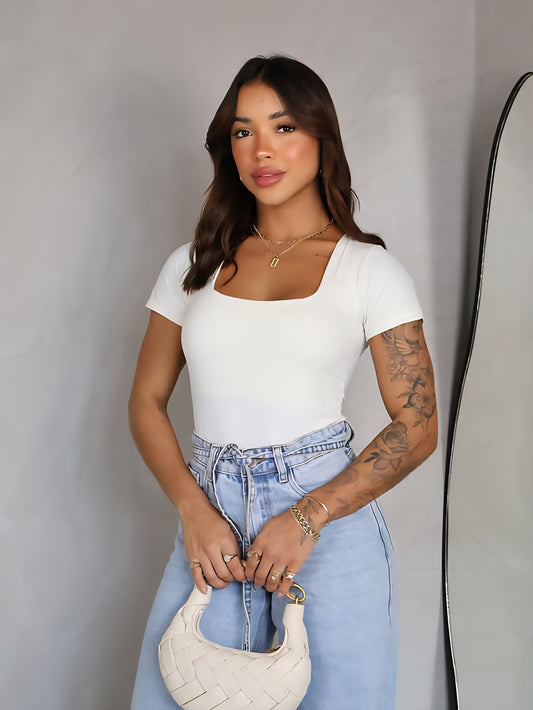 Body Zaya Manga em Poliamida Premium